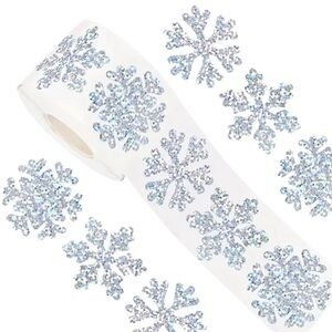 🎄 A4 Stickers 1" Snowflakes (3 Designs) 500ct Labels Christmas Holiday